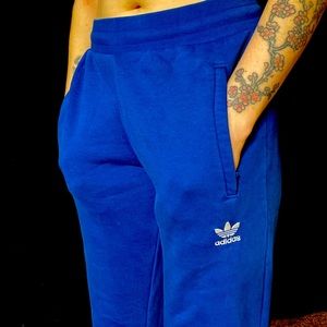 Blue adidas sweatpants